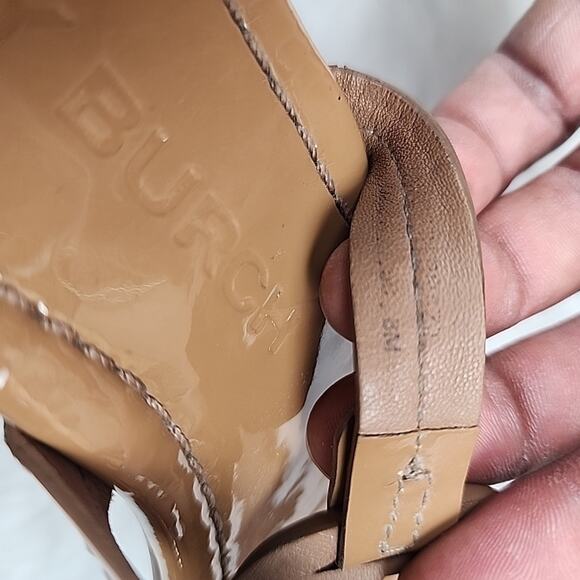 Tory Burch Miller Patent Leather Sandals In Sand Nude Tan Color Size 8M - Picture 6 of 6